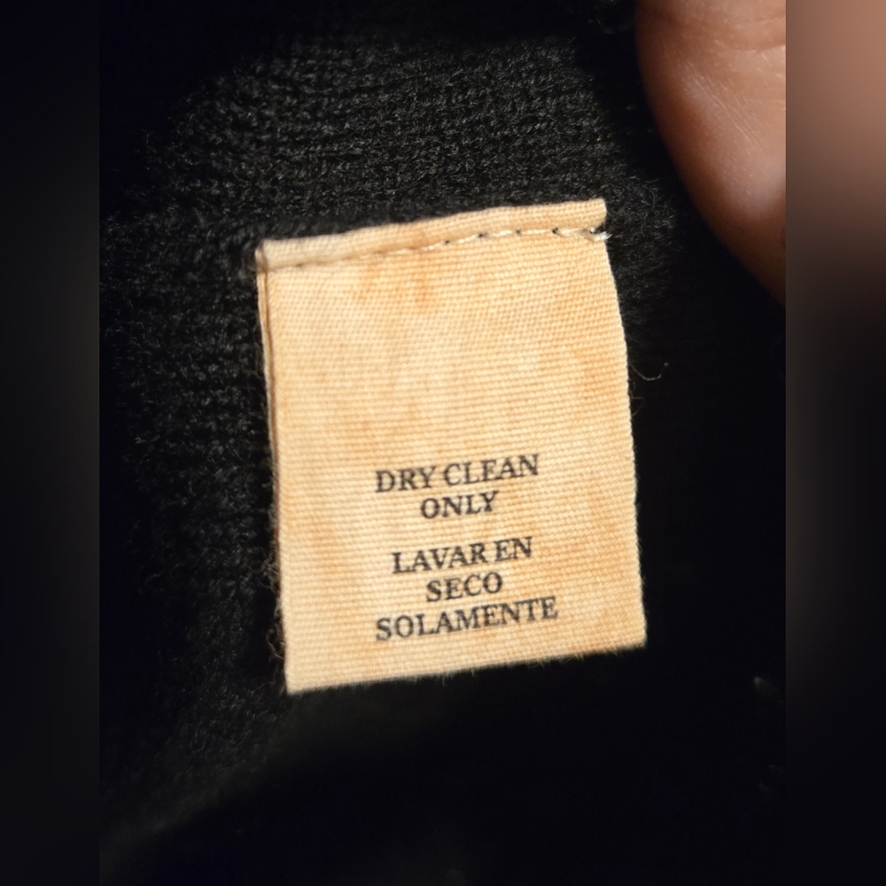 Converse John Varvatos One Star Black Wool Cardigan Mens  Size 2 Medium  Used - Picture 10 of 16